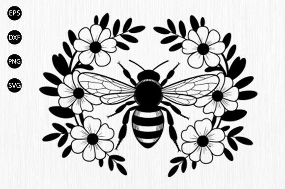 Floral Bee Svg, Bee with Flowers SVG: A Designer's Review