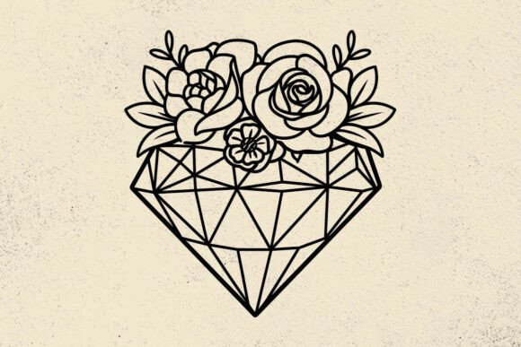 FLORAL DIAMOND SVG, Wedding, Jewelry Svg Review