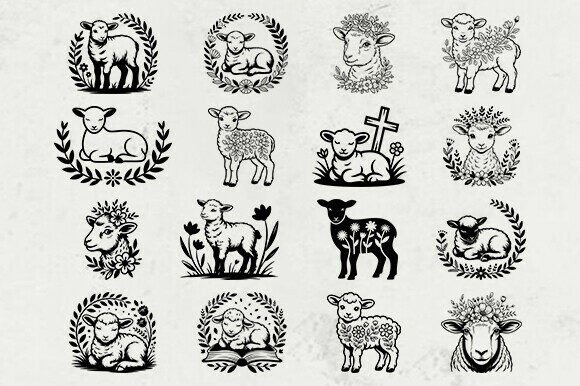 Floral Lamb SVG Bundle Review for Embroidery