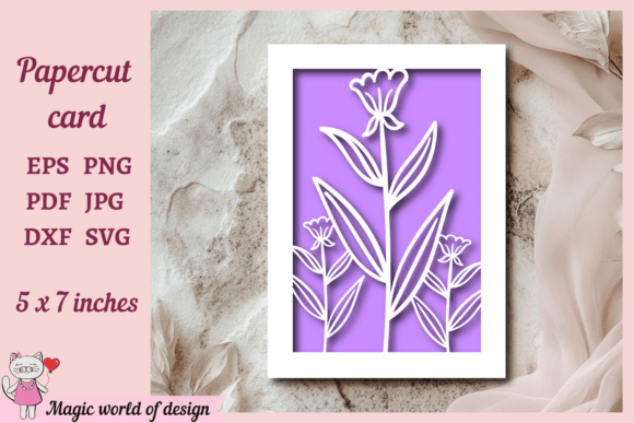 Mother's Day Floral Card SVG Template Review