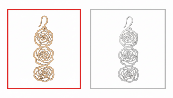 Rose Drop Laser Cut Earring Design Review